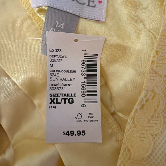 NEW The Children's Place Yellow Lace Girls Short Sleeve Easter Dress 14 $50 - Picture 3 of 9